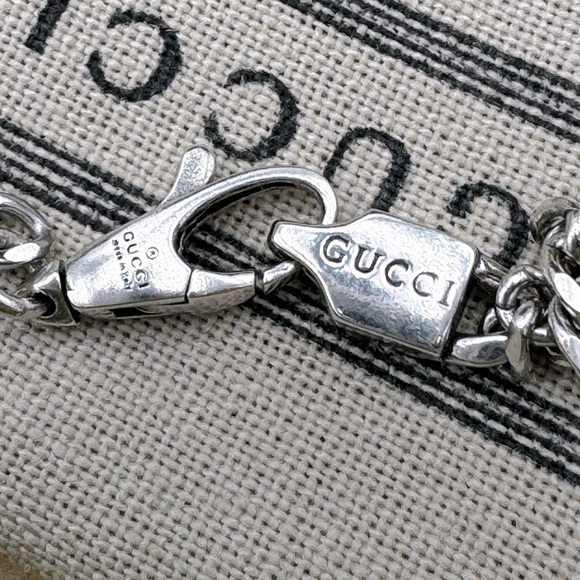 GUCCI Interlocking G Bracelet Argento - Picture 5 of 16